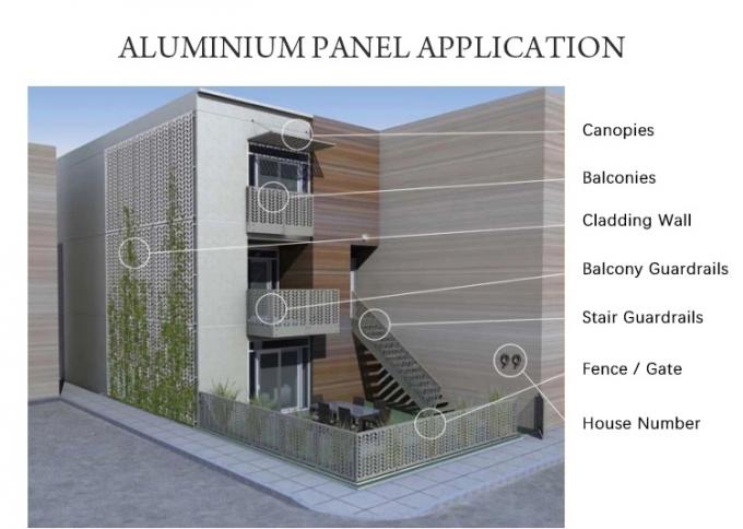 Recycled Materials  Exterior Metal Wall Panels, PET Coating Aluminum Siding Panels