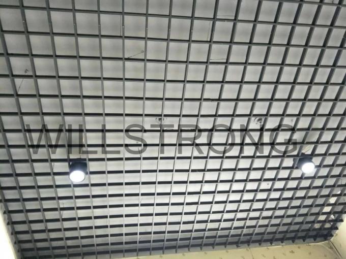 Grid Type Wood Finish Aluminum Veneer Panel Tube For Suspended Ceiling
