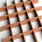 Grid Shape Wooden Finishing Aluminum Veneer Panel For Interior Decoration