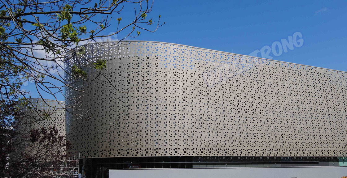 PVDF Coating Aluminum Composite Curtain Wall Width 1220 / 1250 / 1500 mm