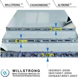 AHP Aluminium Honeycomb Composite Panels Fire Rated A2 4mm Thick