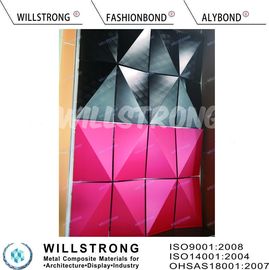 3D Shape ACP Composite Metal Wall Panels For Outside Decoration Size 500 * 250mm