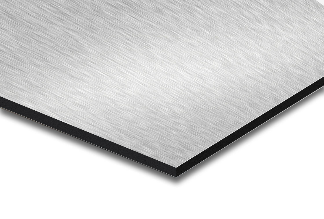 4mm Thickness Silver Brushed Aluminum Composite Panel 1220 x 2440mm