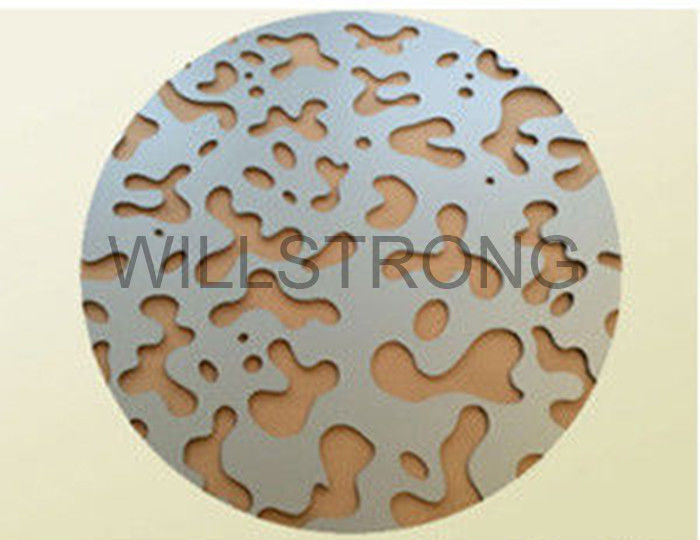 High Strength Perforated Aluminum Vineer Ceiling Tiles 3 - 6mm Thickness